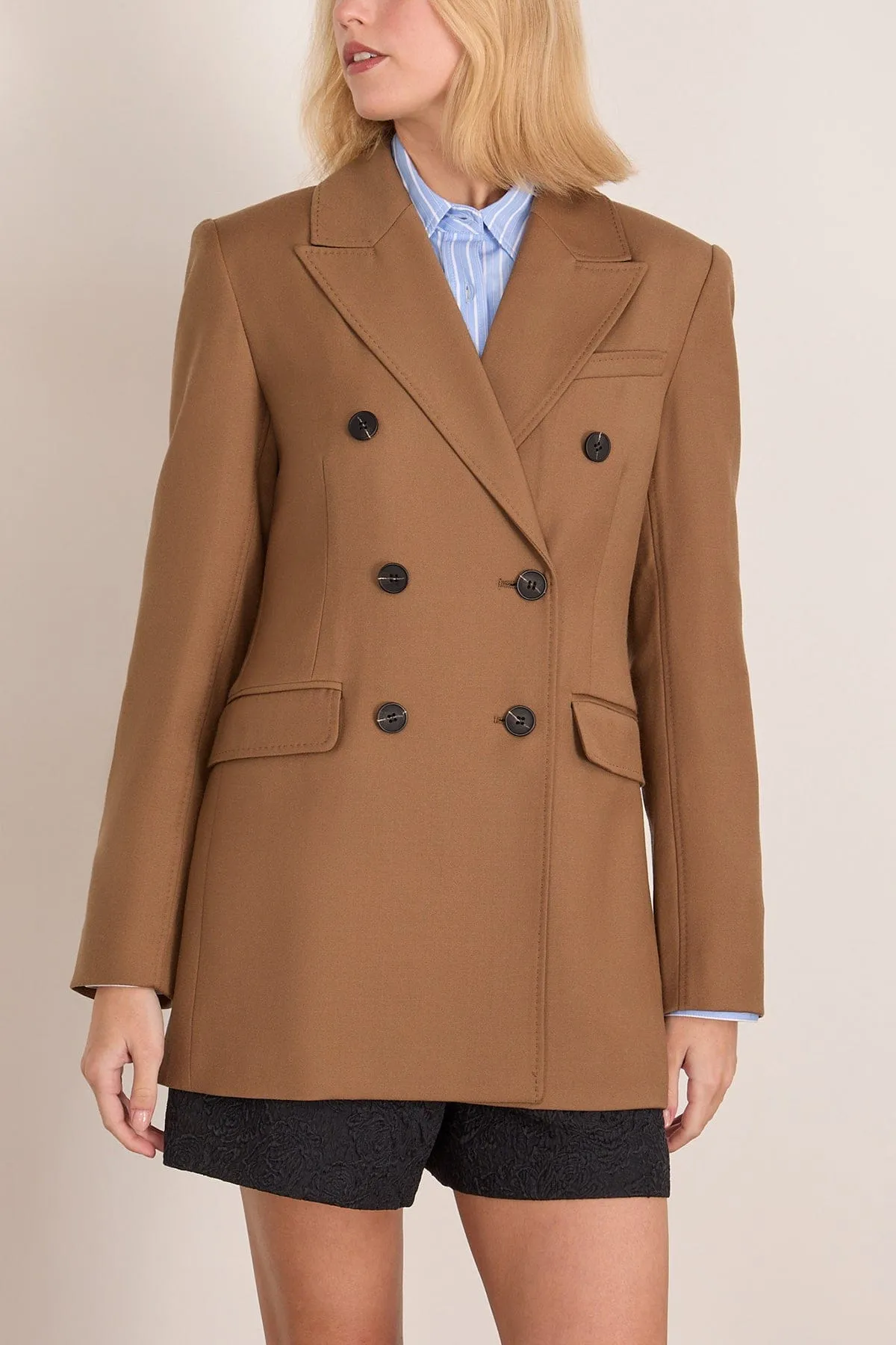 Blanche Blazer in Camel sold by Hampden Clothing product image thumbnail 3