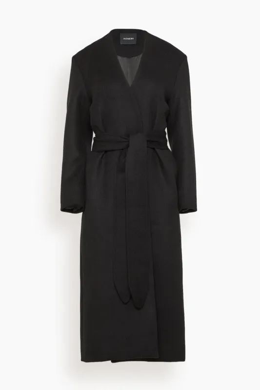 Veronique Coat in Black made by Hampden Clothing
