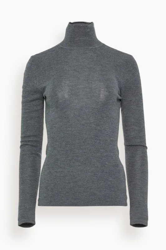 Wynter Top in Mid Grey Melange made by A.EMERY