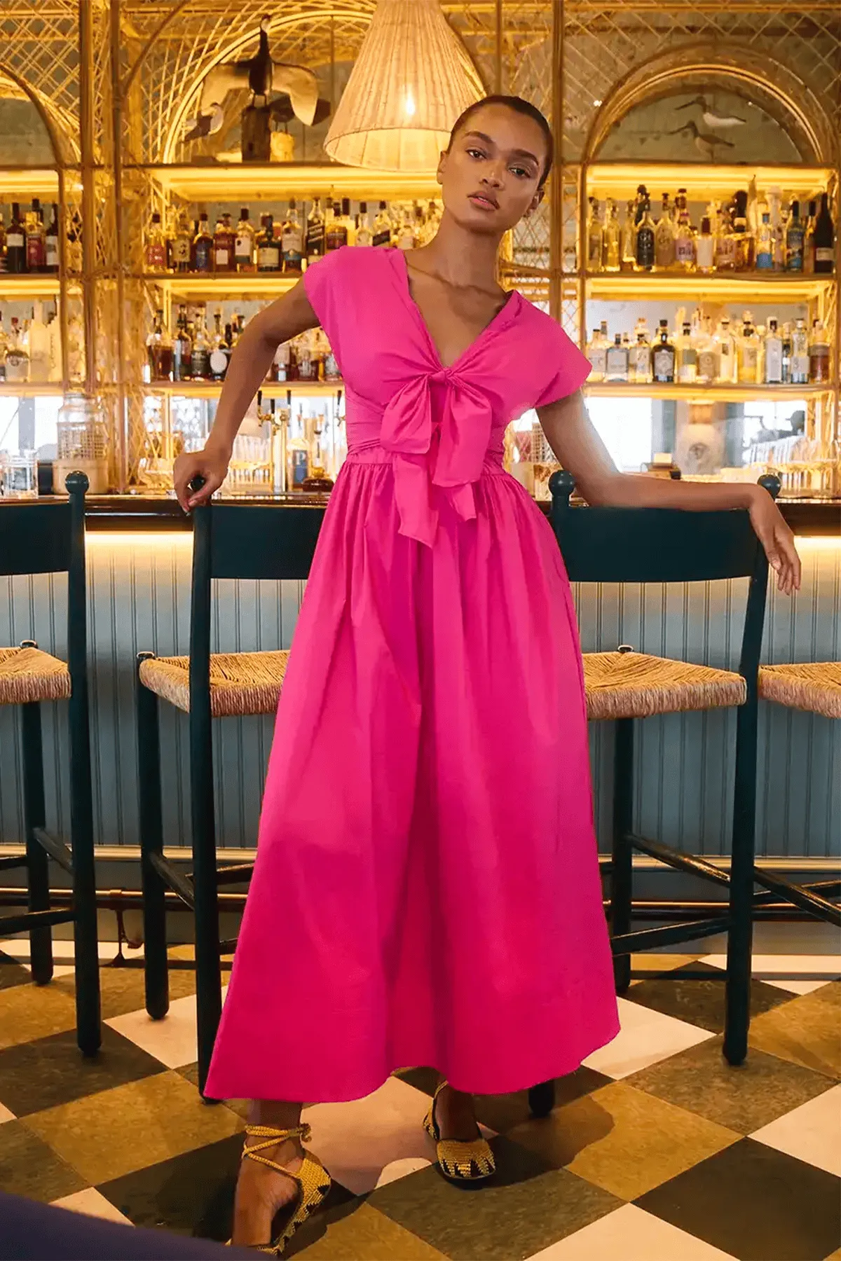 Calista Dress in Fuchsia sold by Hampden Clothing product image thumbnail 5