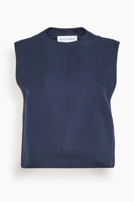 Manning Top in Navy made by Hunter Bell NYC