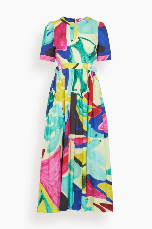 Jada Dress in Stroke of Spring sold by Hampden Clothing