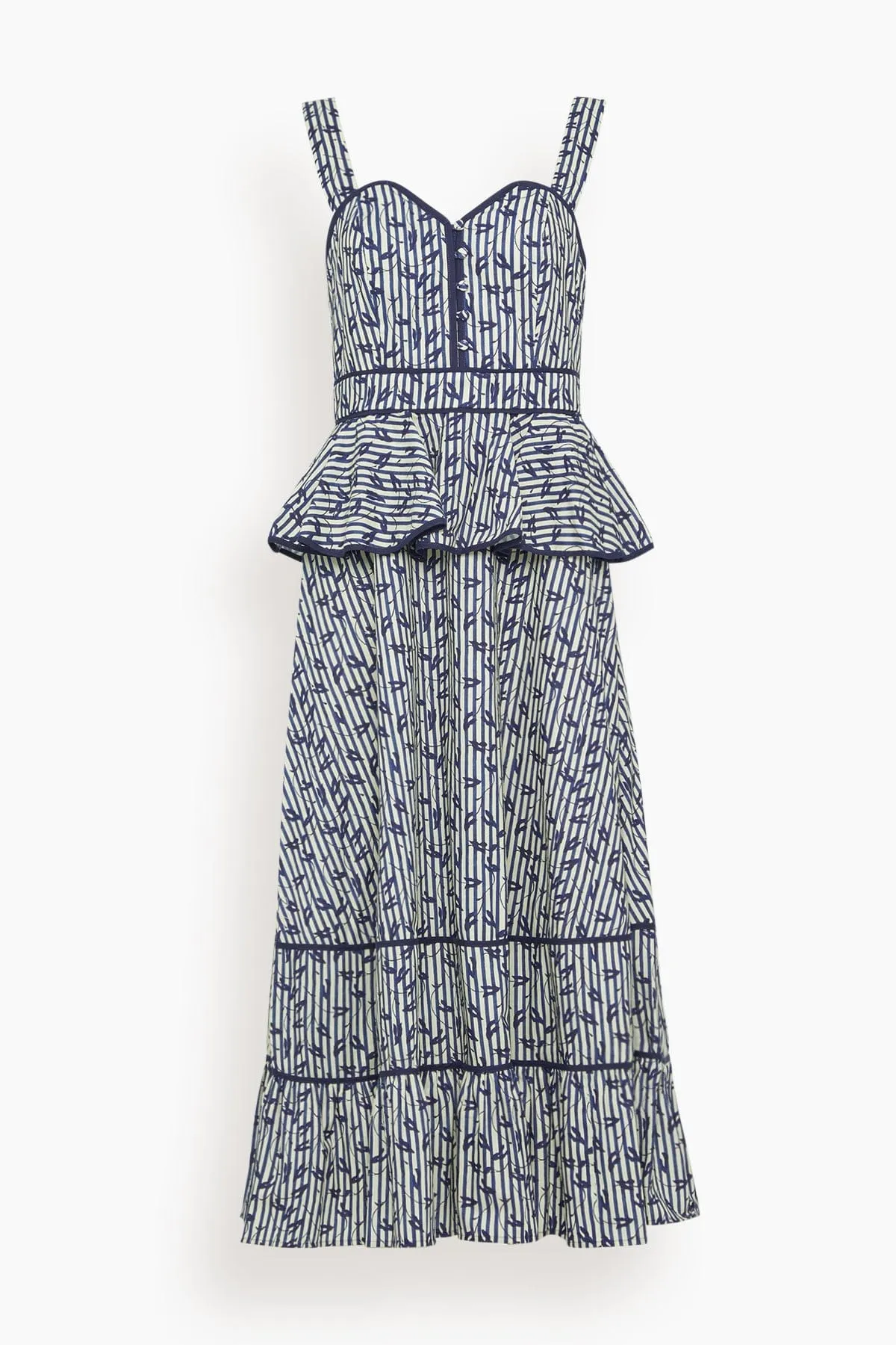 Lacey Dress in Vine Stripe sold by Hampden Clothing