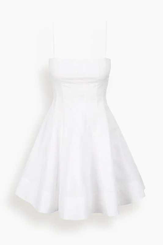 Wylie Mini Dress in White sold by Hampden Clothing