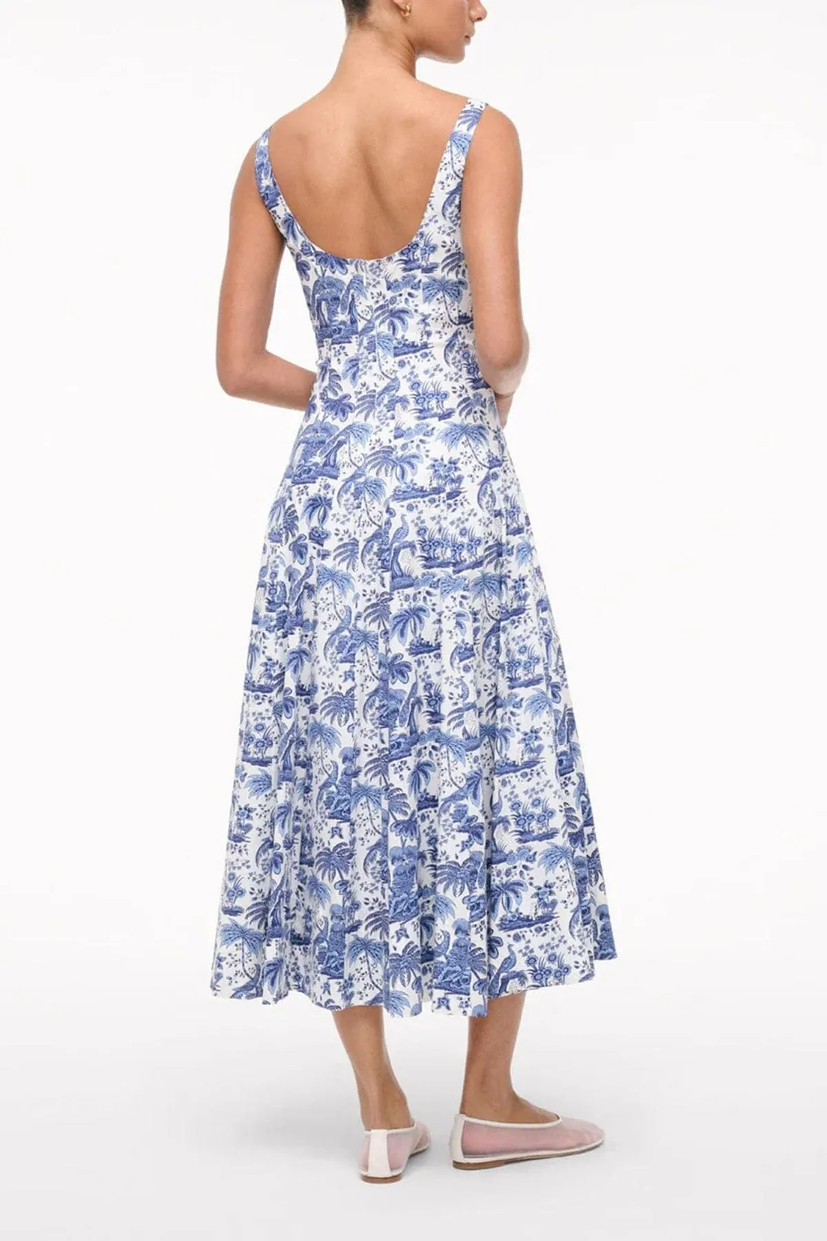 Wells Dress in Blue Toile sold by Hampden Clothing product image thumbnail 4