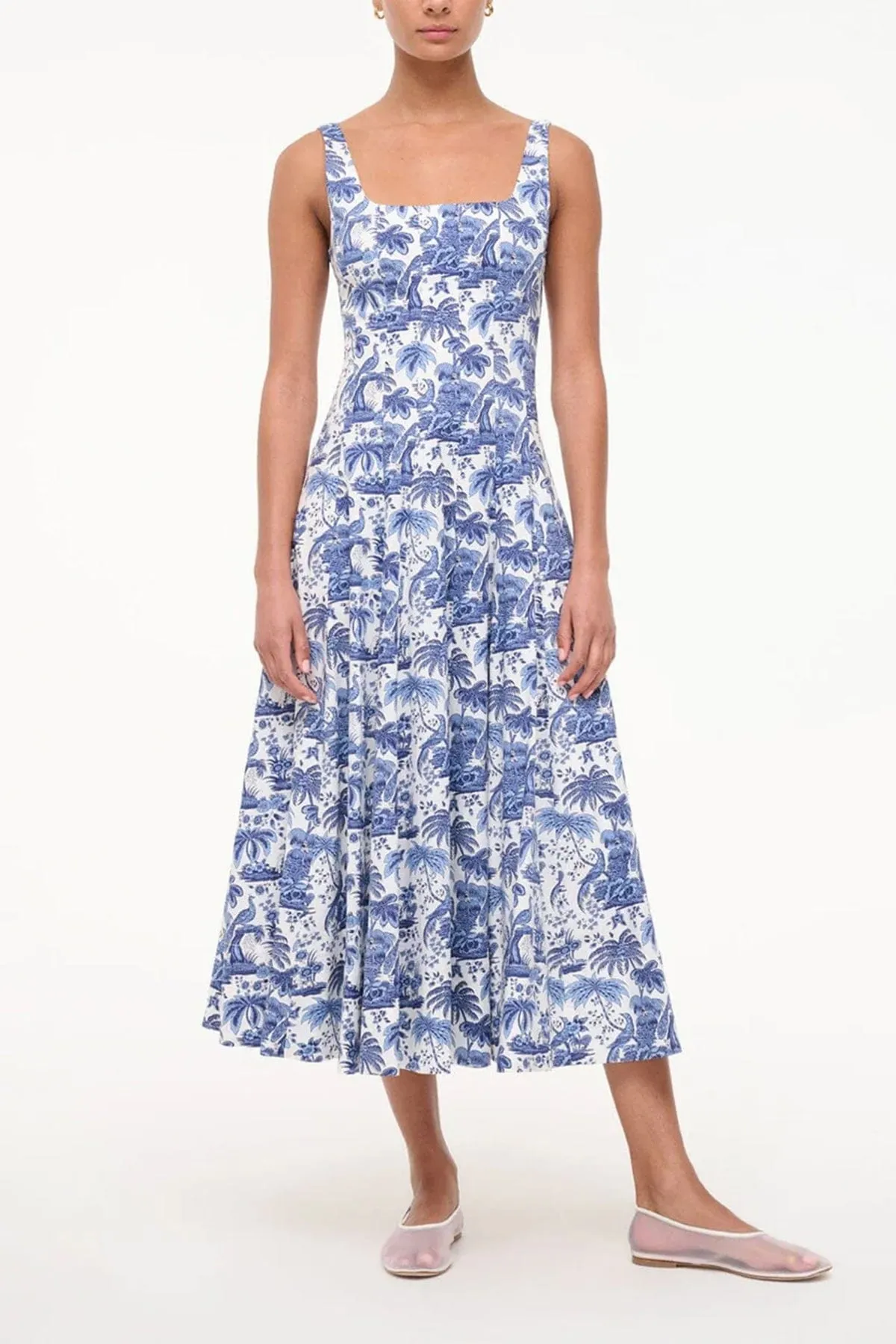 Wells Dress in Blue Toile sold by Hampden Clothing product image thumbnail 2