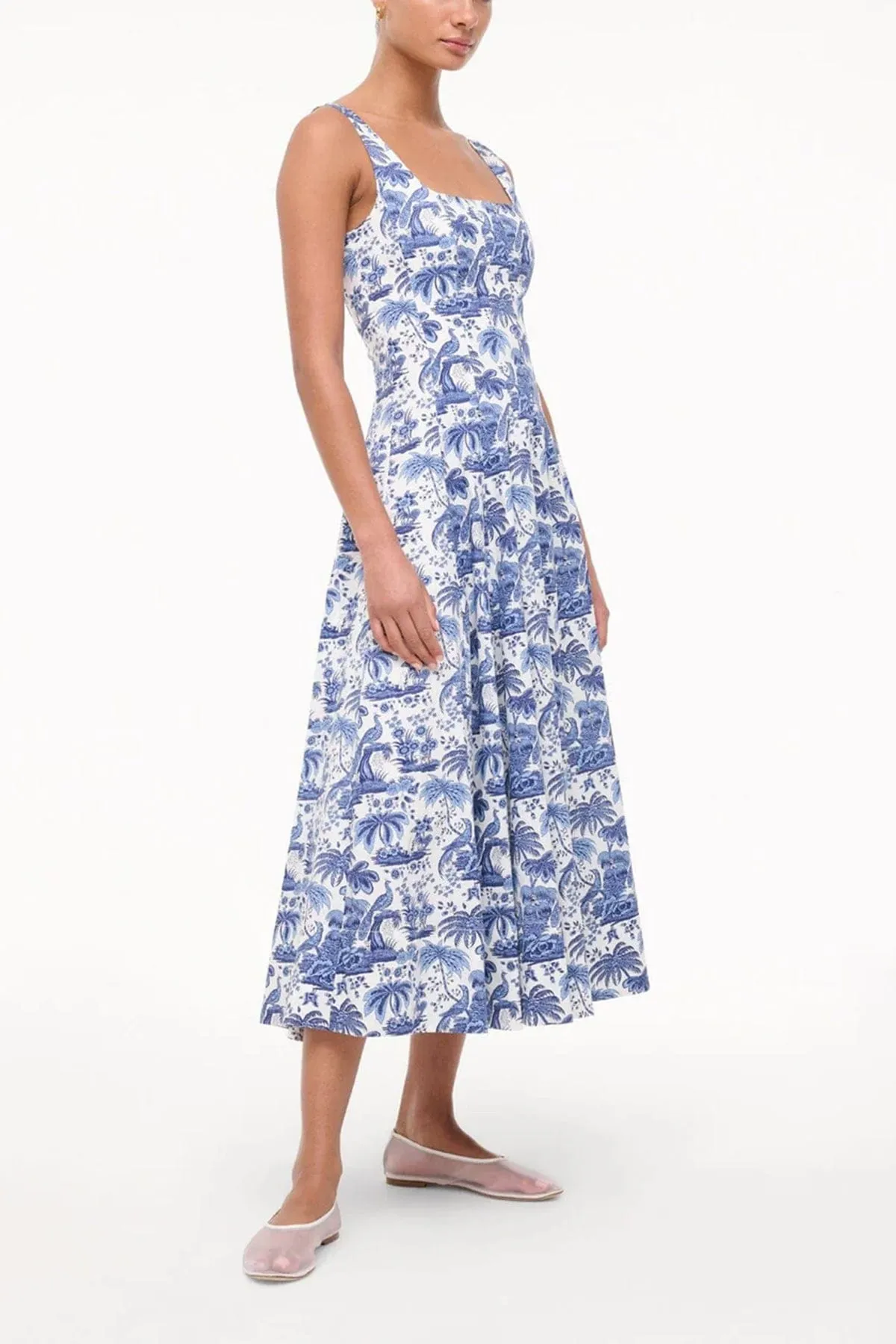 Wells Dress in Blue Toile sold by Hampden Clothing product image thumbnail 3