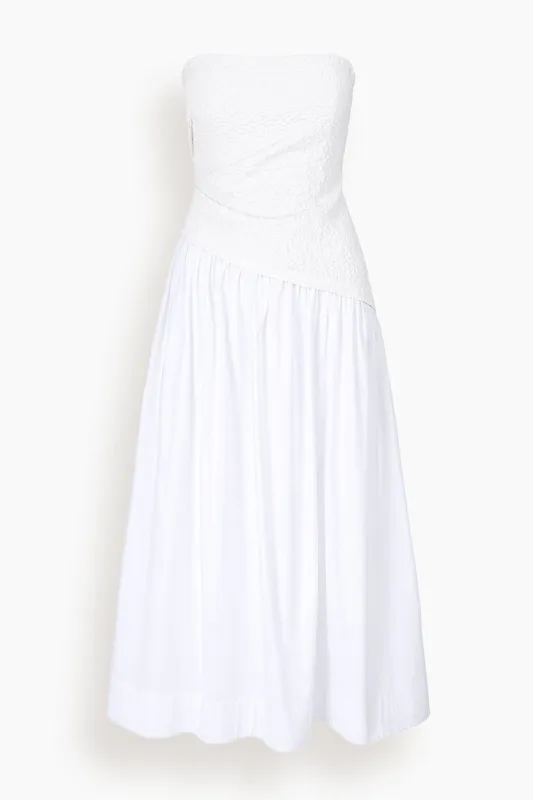 Nia Dress in White made by STAUD