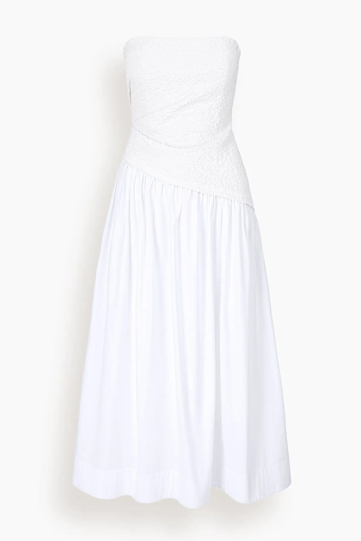 Nia Dress in White sold by Hampden Clothing