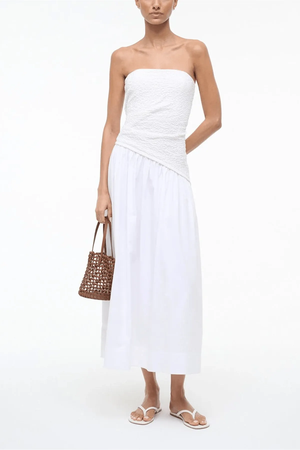 Nia Dress in White sold by Hampden Clothing product image thumbnail 2