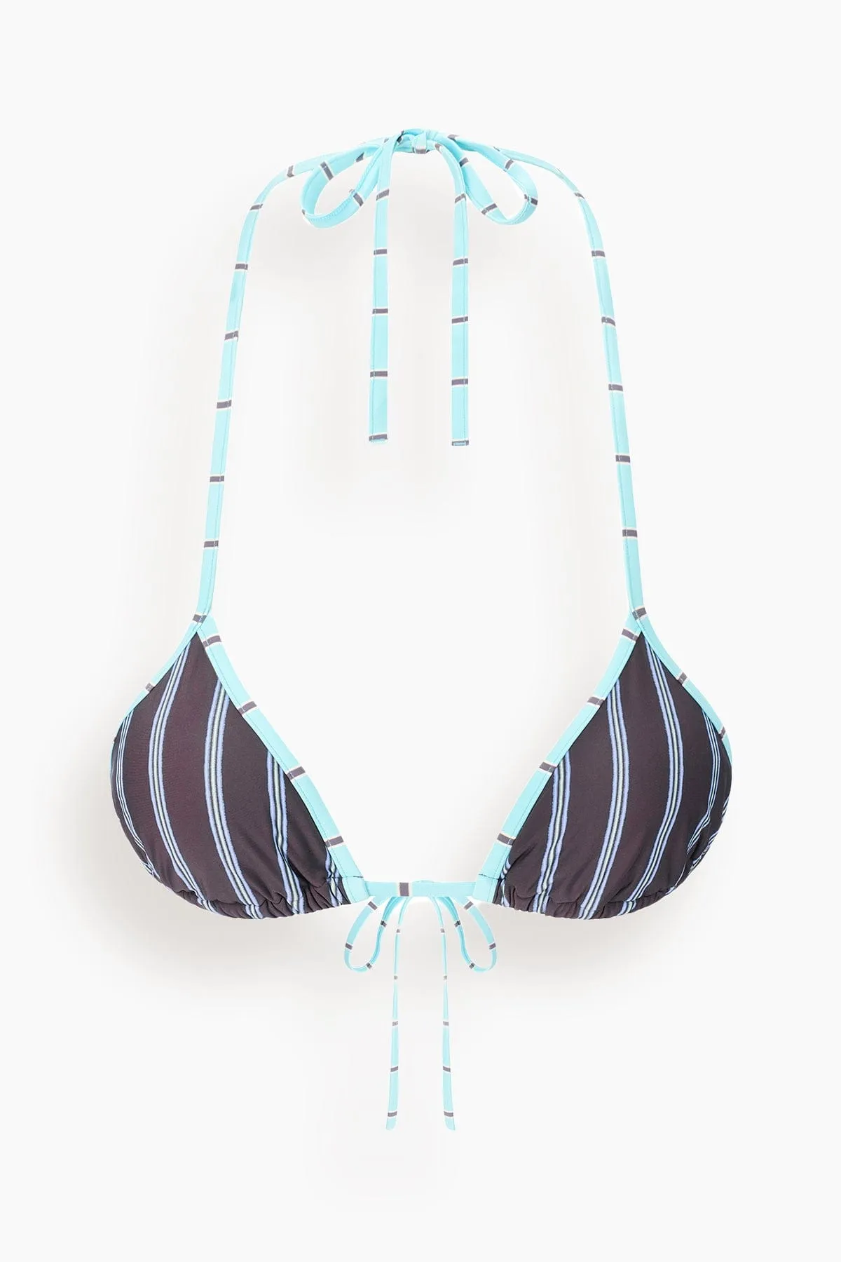 Lido Triangle Bikini Top in Redondo Stripe sold by Hampden Clothing