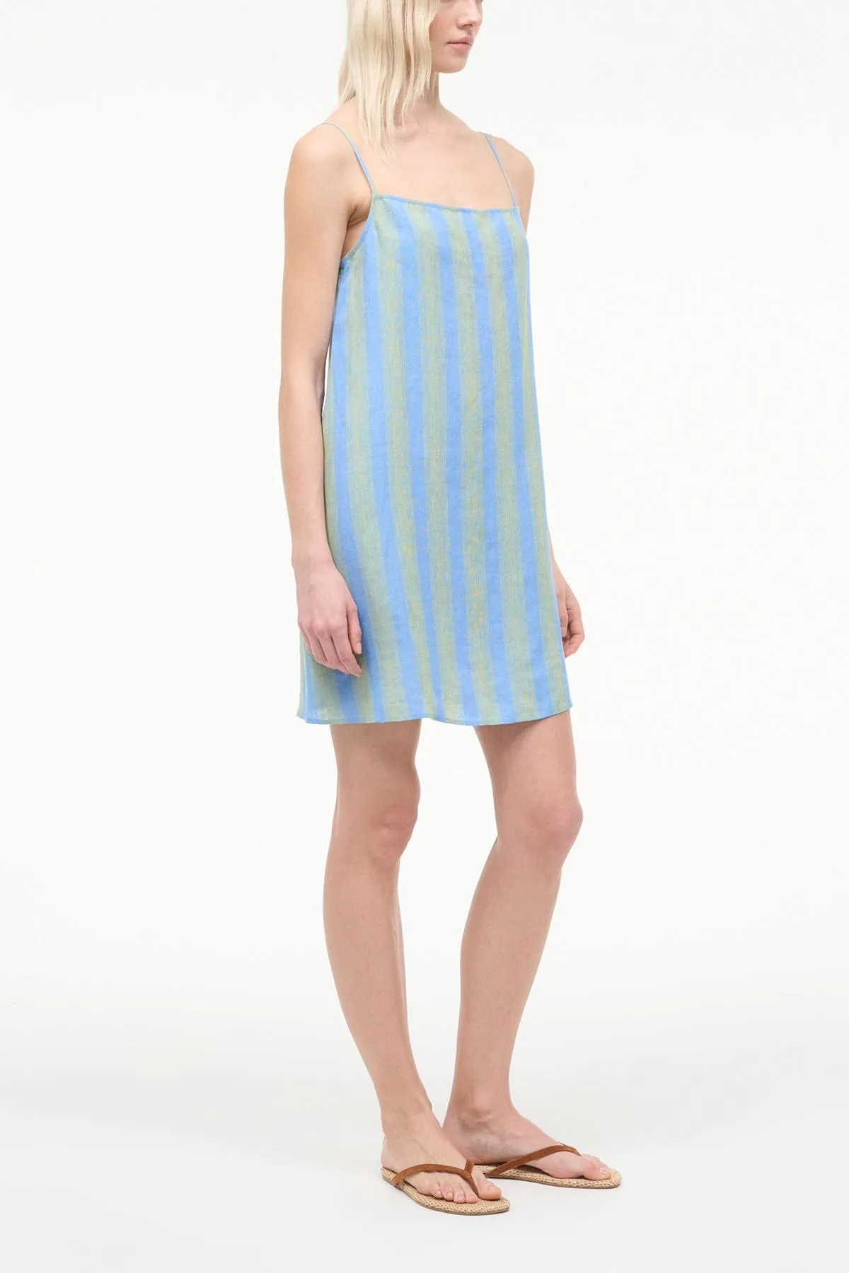Laura Linen Mini Dress in Seaport Stripe sold by Hampden Clothing product image thumbnail 3
