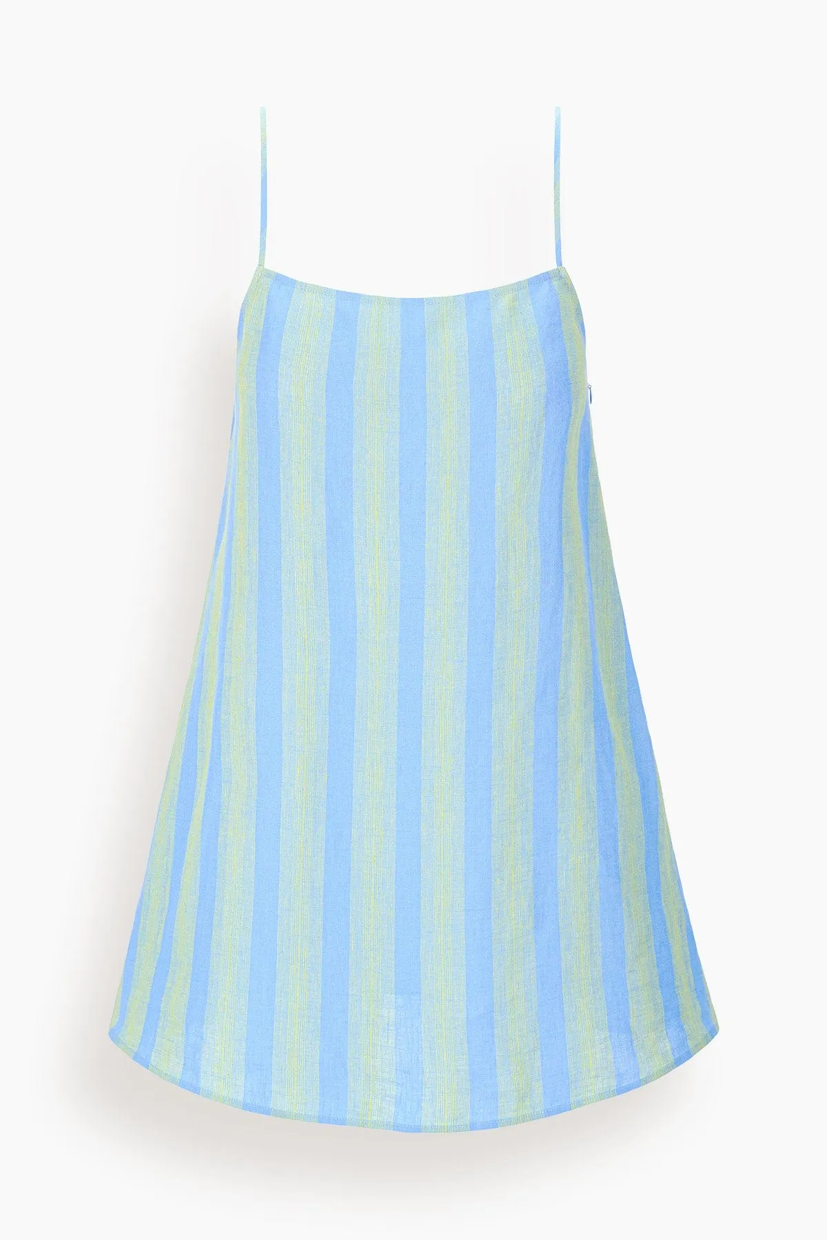Laura Linen Mini Dress in Seaport Stripe sold by Hampden Clothing