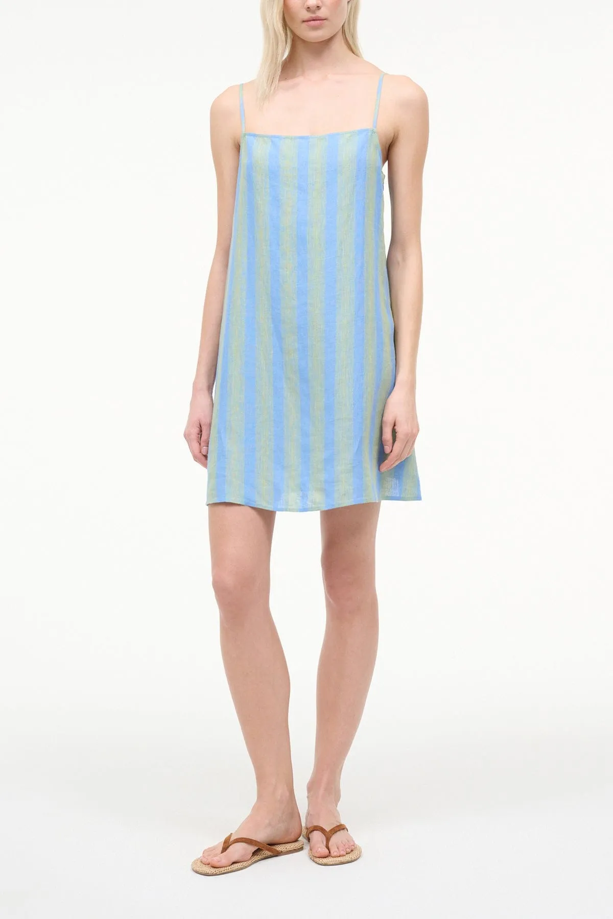 Laura Linen Mini Dress in Seaport Stripe sold by Hampden Clothing product image thumbnail 2