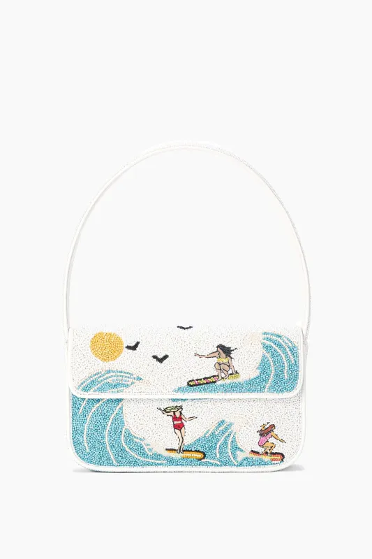 Tommy Beaded Bag in Surf Babes made by STAUD