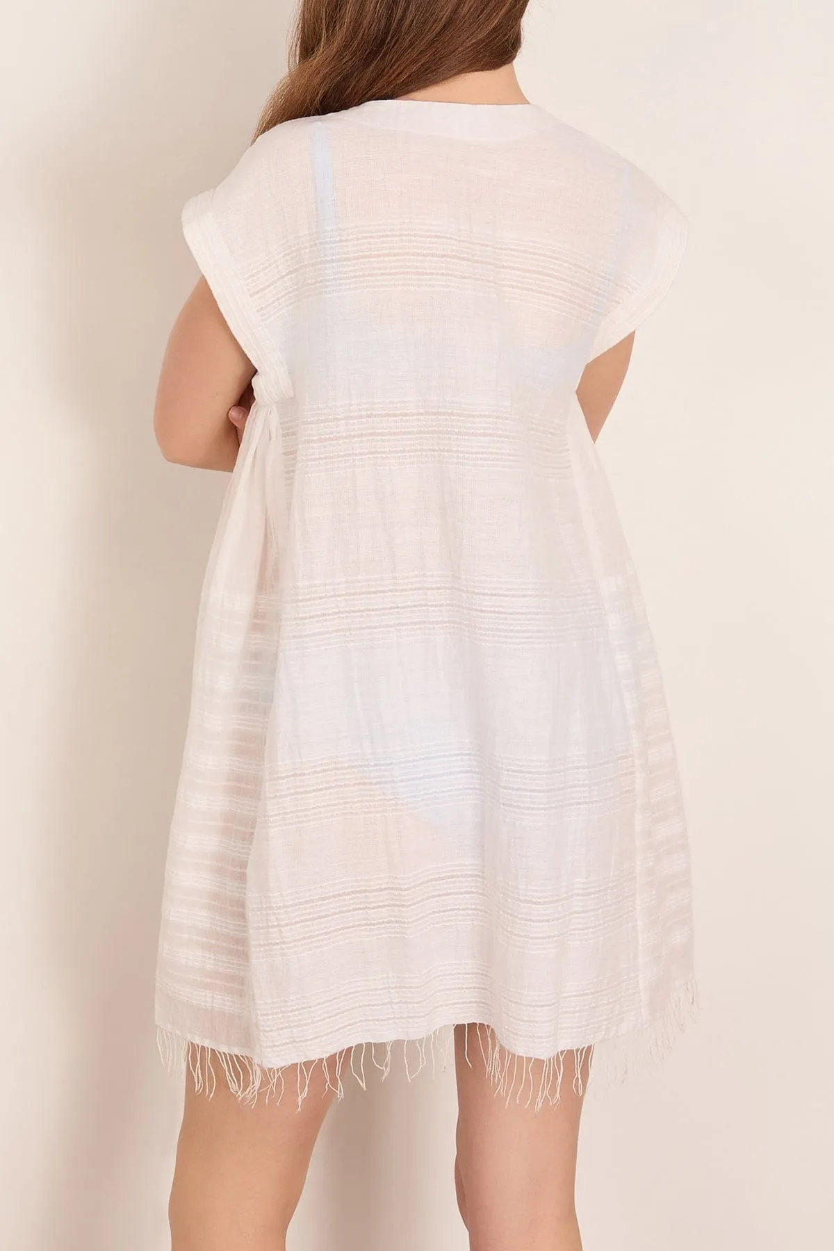 Elina Caftan in Abira White sold by Hampden Clothing product image thumbnail 4