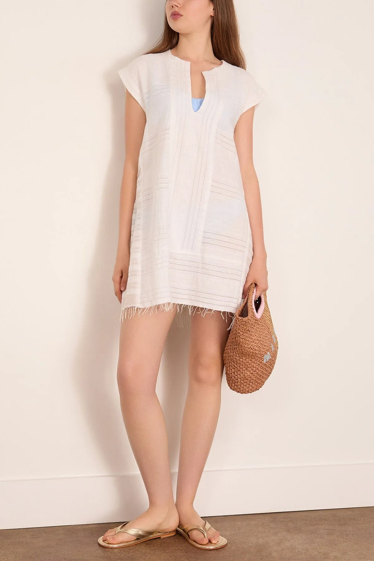 Elina Caftan in Abira White sold by Hampden Clothing product image thumbnail 2