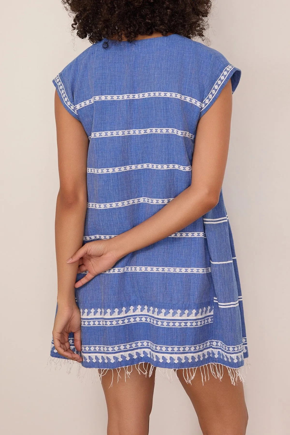 Elina Caftan in Tebibi Blue sold by Hampden Clothing product image thumbnail 4