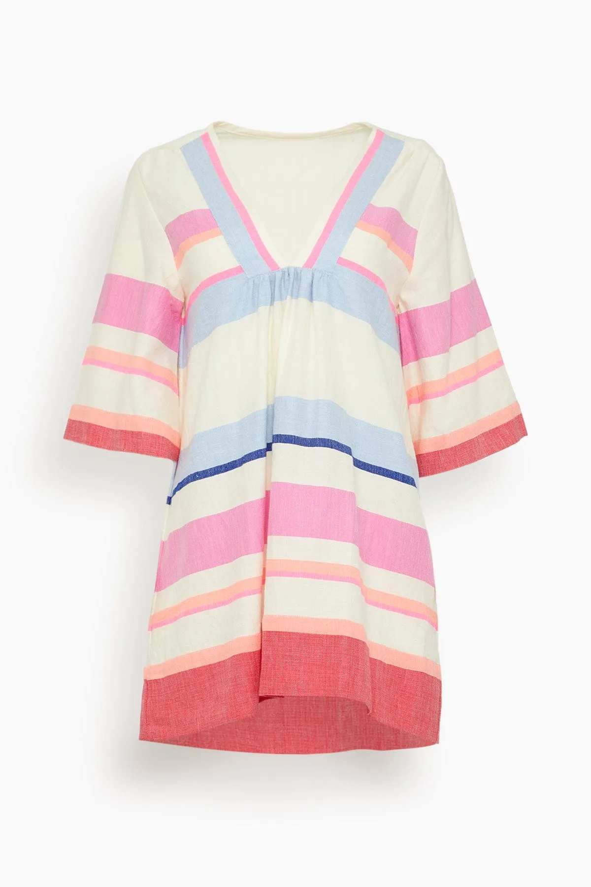 Belkis V-Neck Caftan in Desita Pink sold by Hampden Clothing