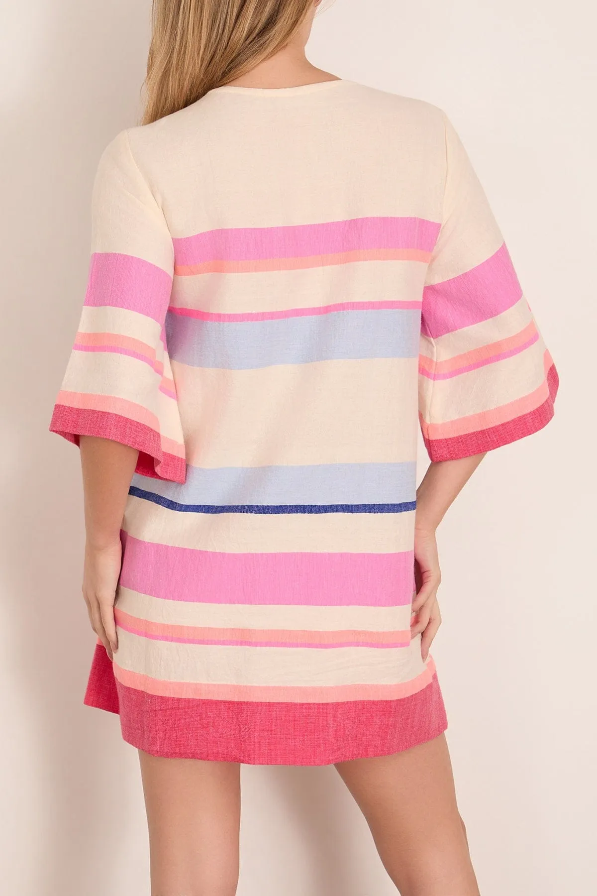 Belkis V-Neck Caftan in Desita Pink sold by Hampden Clothing product image thumbnail 4
