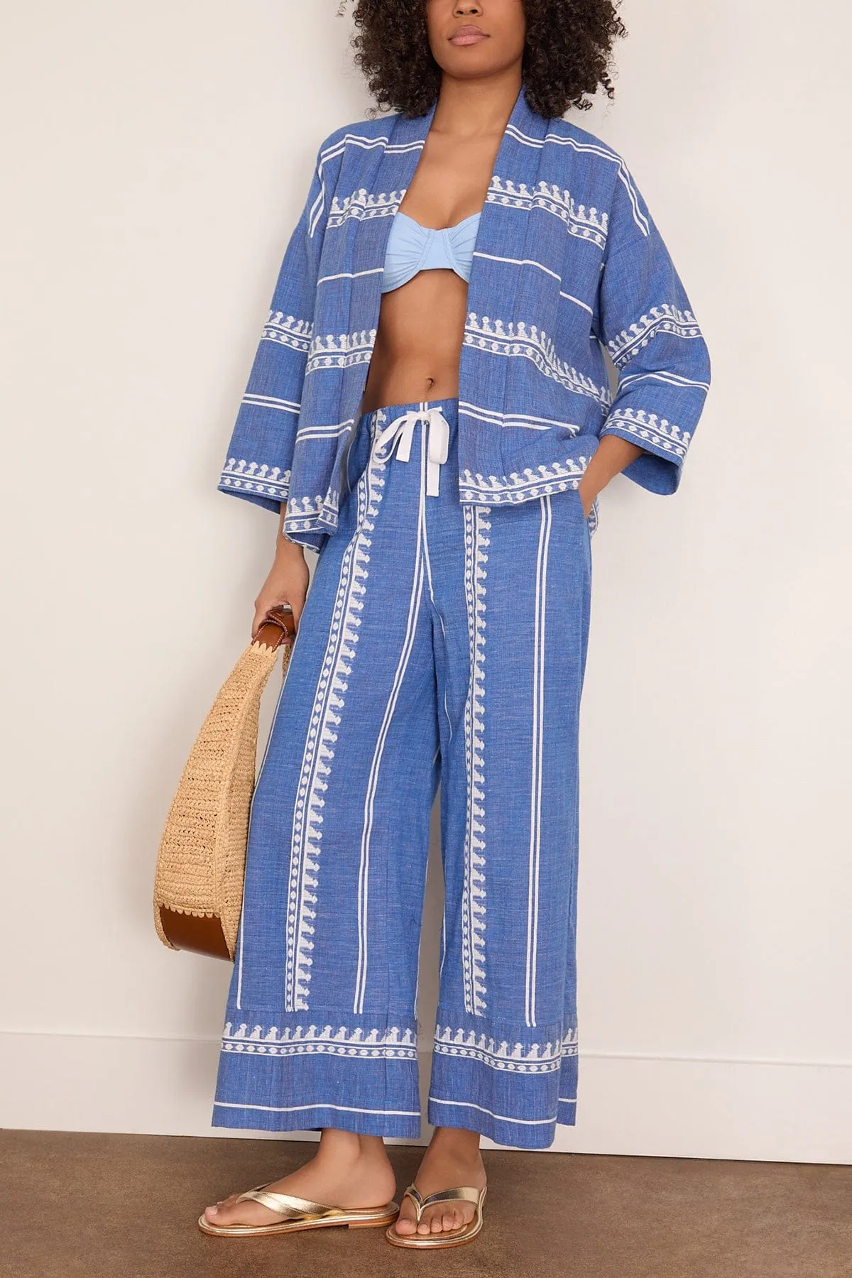 Desta Pants in Tebibi Blue sold by Hampden Clothing product image thumbnail 2