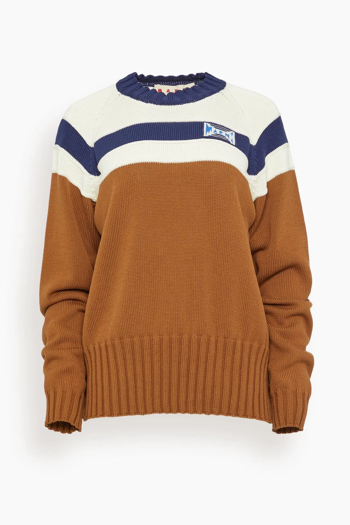 Roundneck Sweater in Tobacco sold by Hampden Clothing