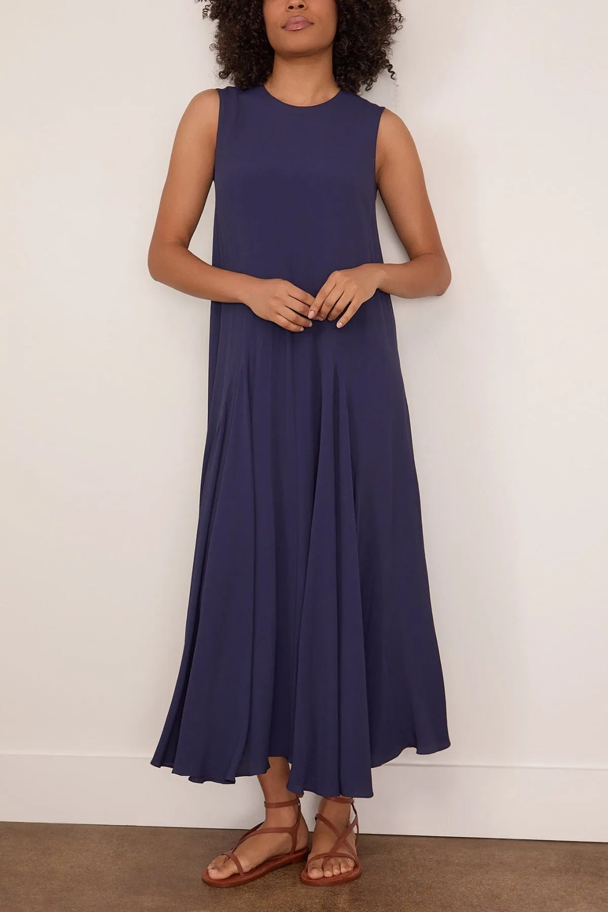 Sleeveless Long Dress in Light Navy sold by Hampden Clothing product image thumbnail 3