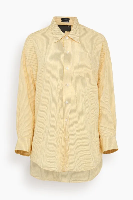 Drop Neck Shirt in Orange Stripe sold by Hampden Clothing