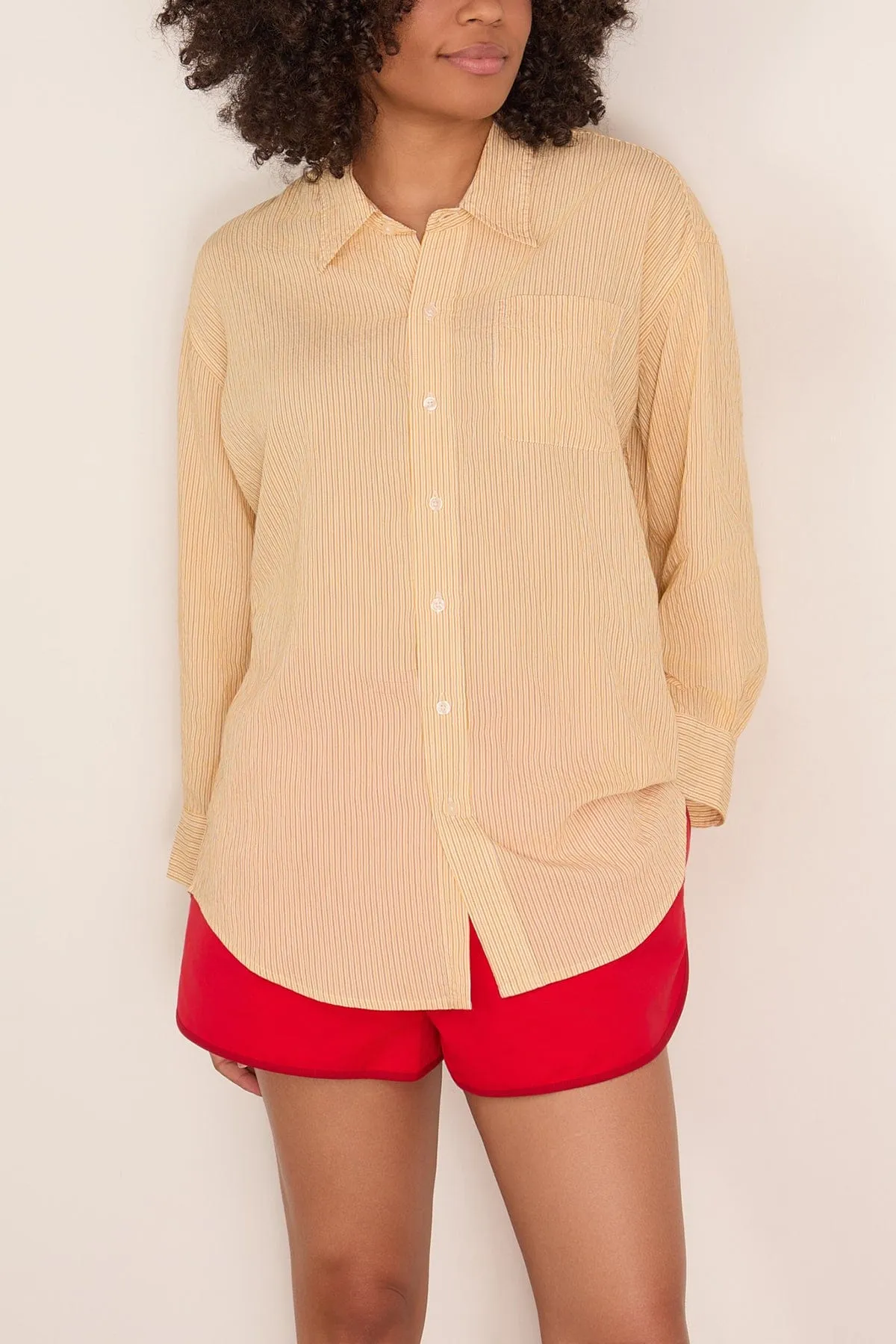 Drop Neck Shirt in Orange Stripe sold by Hampden Clothing product image thumbnail 3