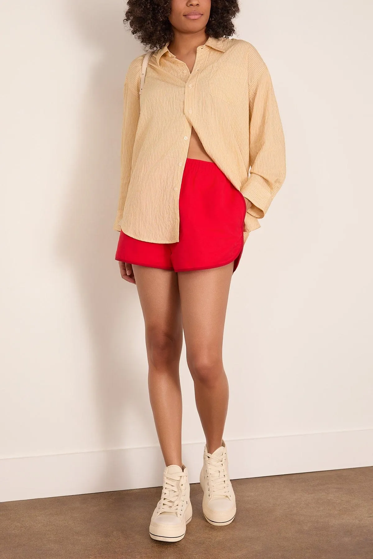 Drop Neck Shirt in Orange Stripe sold by Hampden Clothing product image thumbnail 2