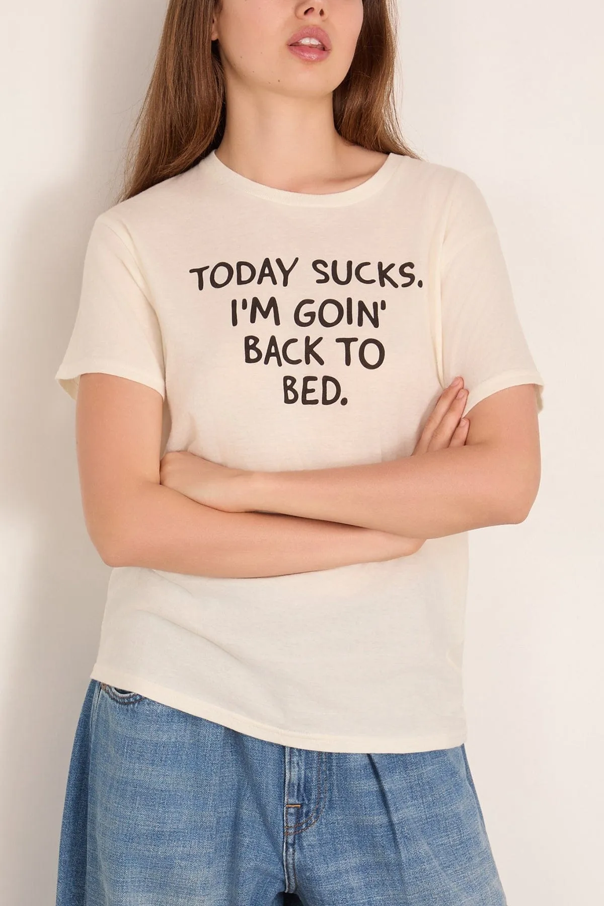 Today Sucks Boy T in Off White sold by Hampden Clothing product image thumbnail 3