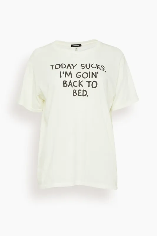 Today Sucks Boy T in Off White sold by Hampden Clothing