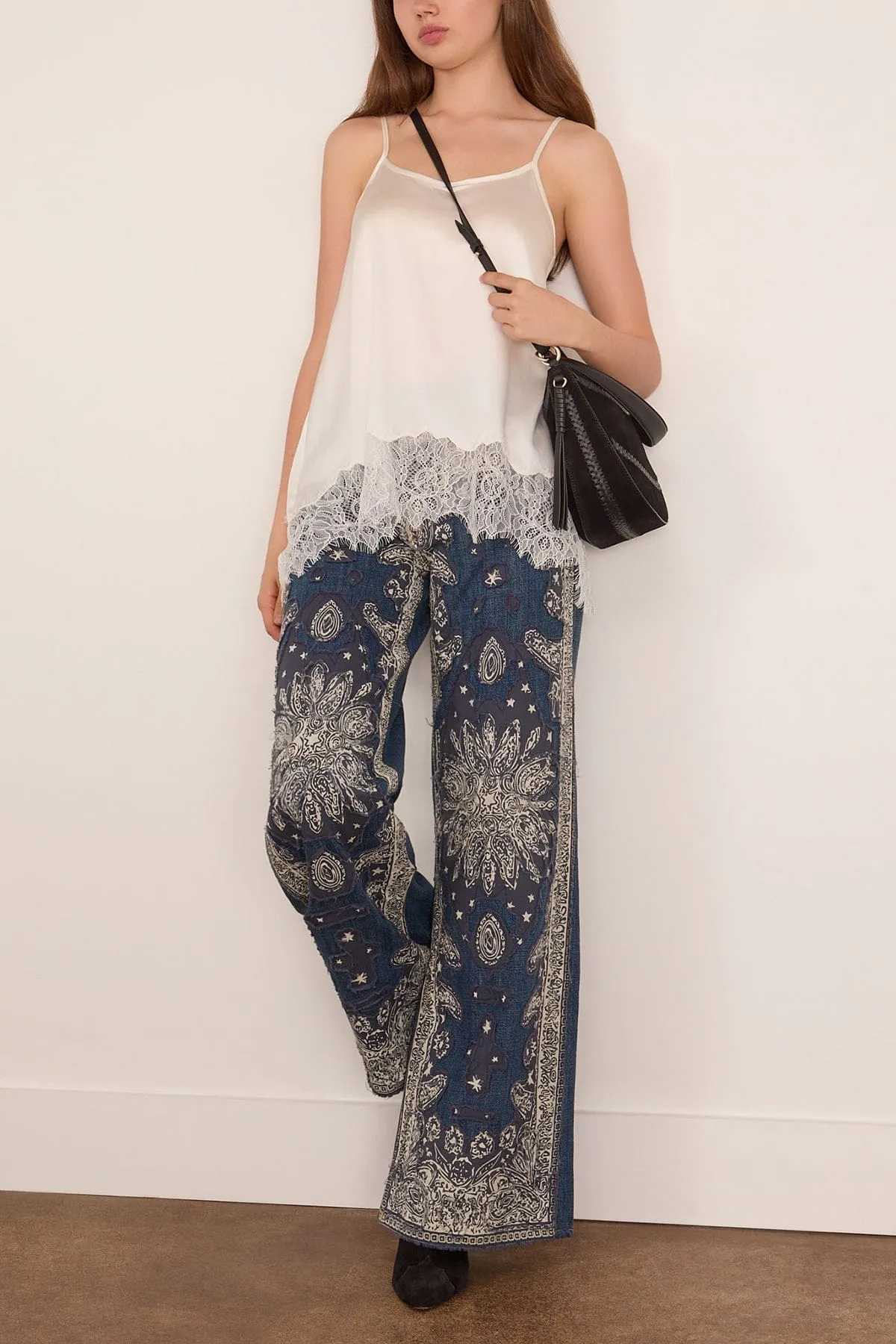 D'Arcy Flare Jean in Blue Bandana Applique sold by Hampden Clothing product image thumbnail 2