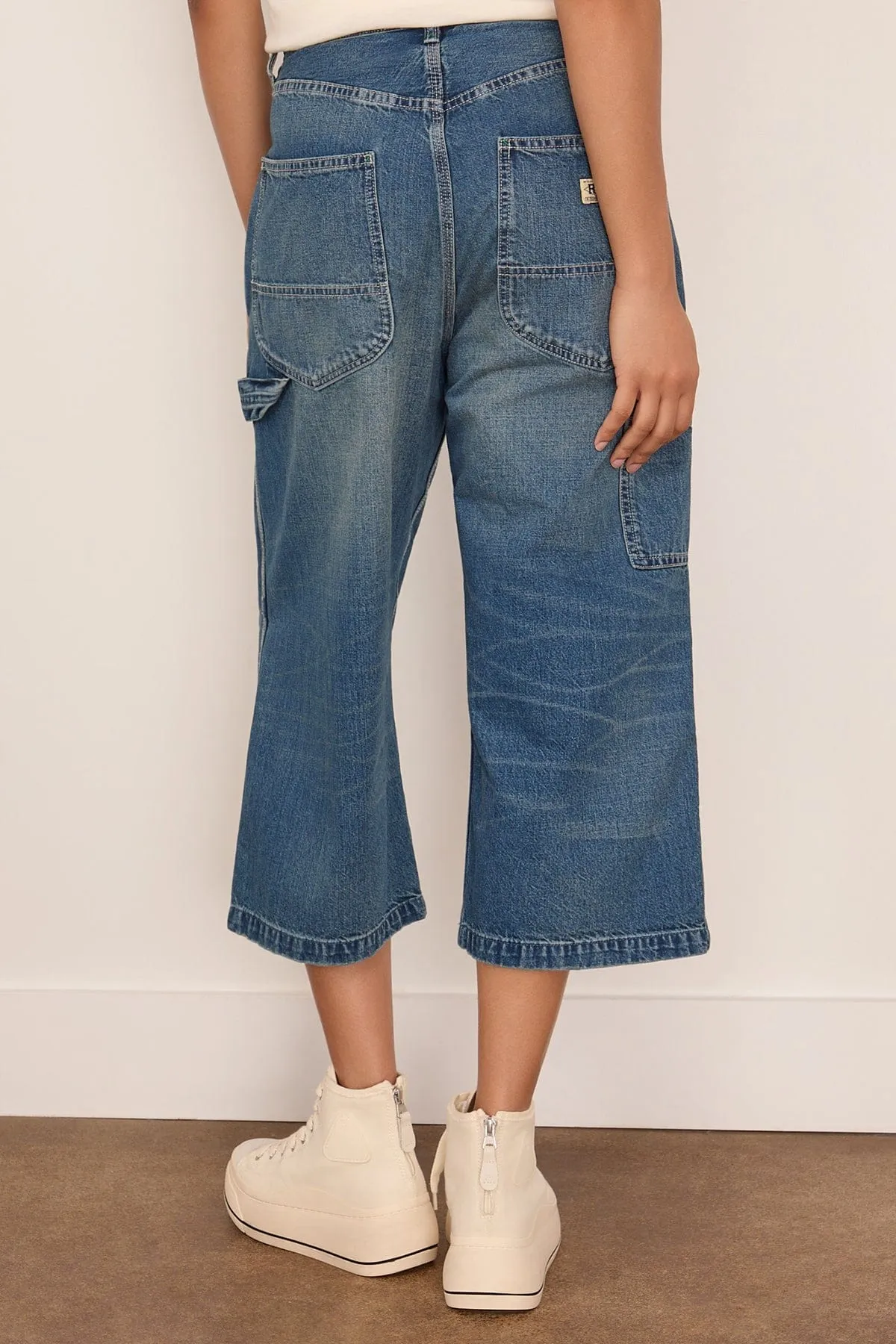 Crop Wide Leg Carpenter in Depot Blue sold by Hampden Clothing product image thumbnail 4