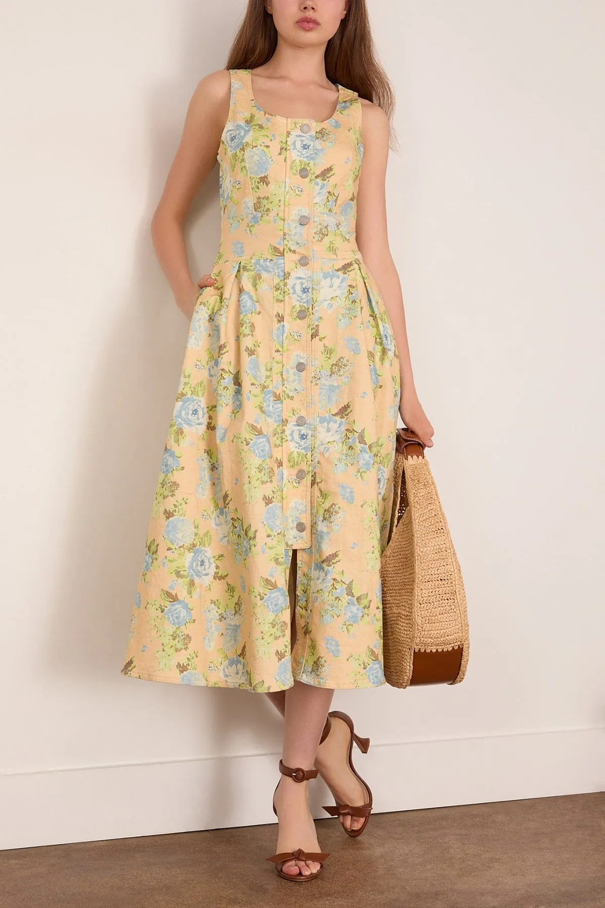 Thompson Dress in Garden Rose Peri sold by Hampden Clothing product image thumbnail 2