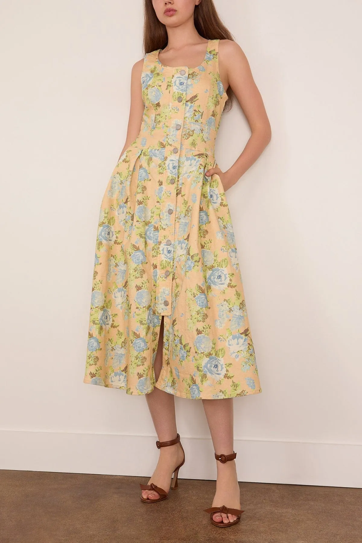 Thompson Dress in Garden Rose Peri sold by Hampden Clothing product image thumbnail 3