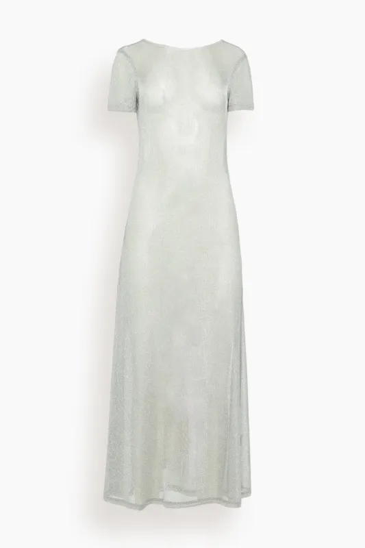 Zinc Dress in Silver made by STAUD