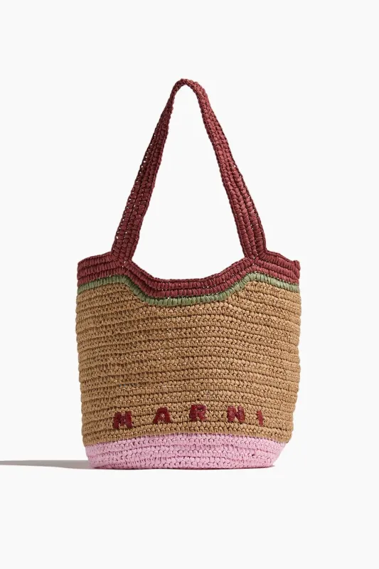 Hobo Small in Wild Cherry/Olive/Pompeii/Rose made by Marni