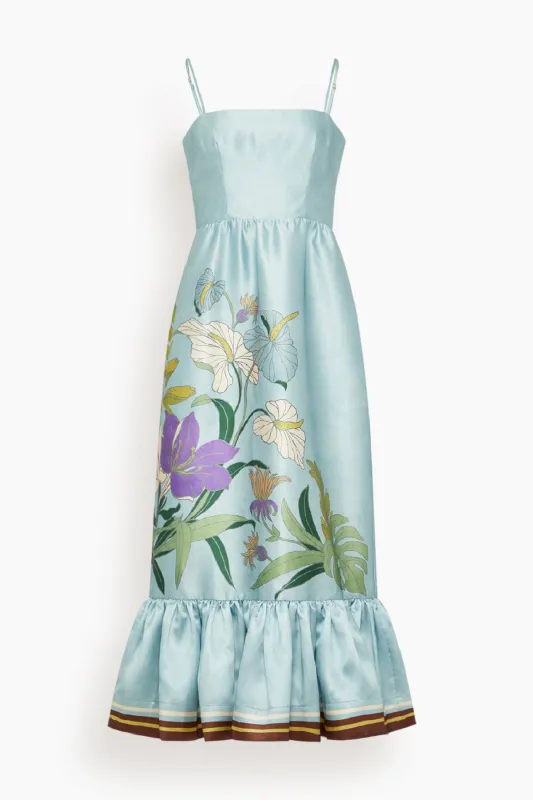 Alfie Midi Dress in Ice Blue made by Alemais