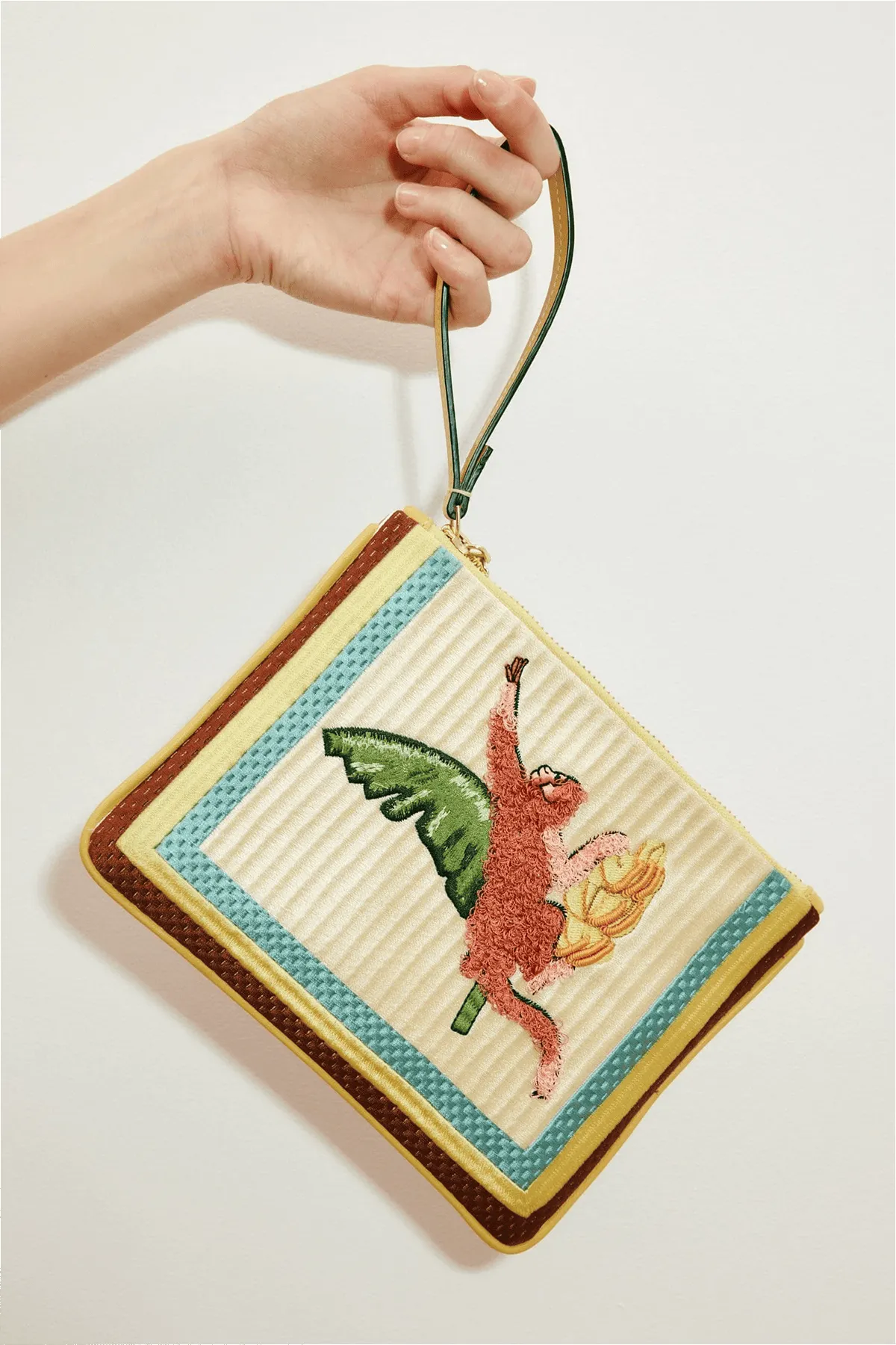 Mokshini Monkey Embroidered Clutch in Multi sold by Hampden Clothing product image thumbnail 2