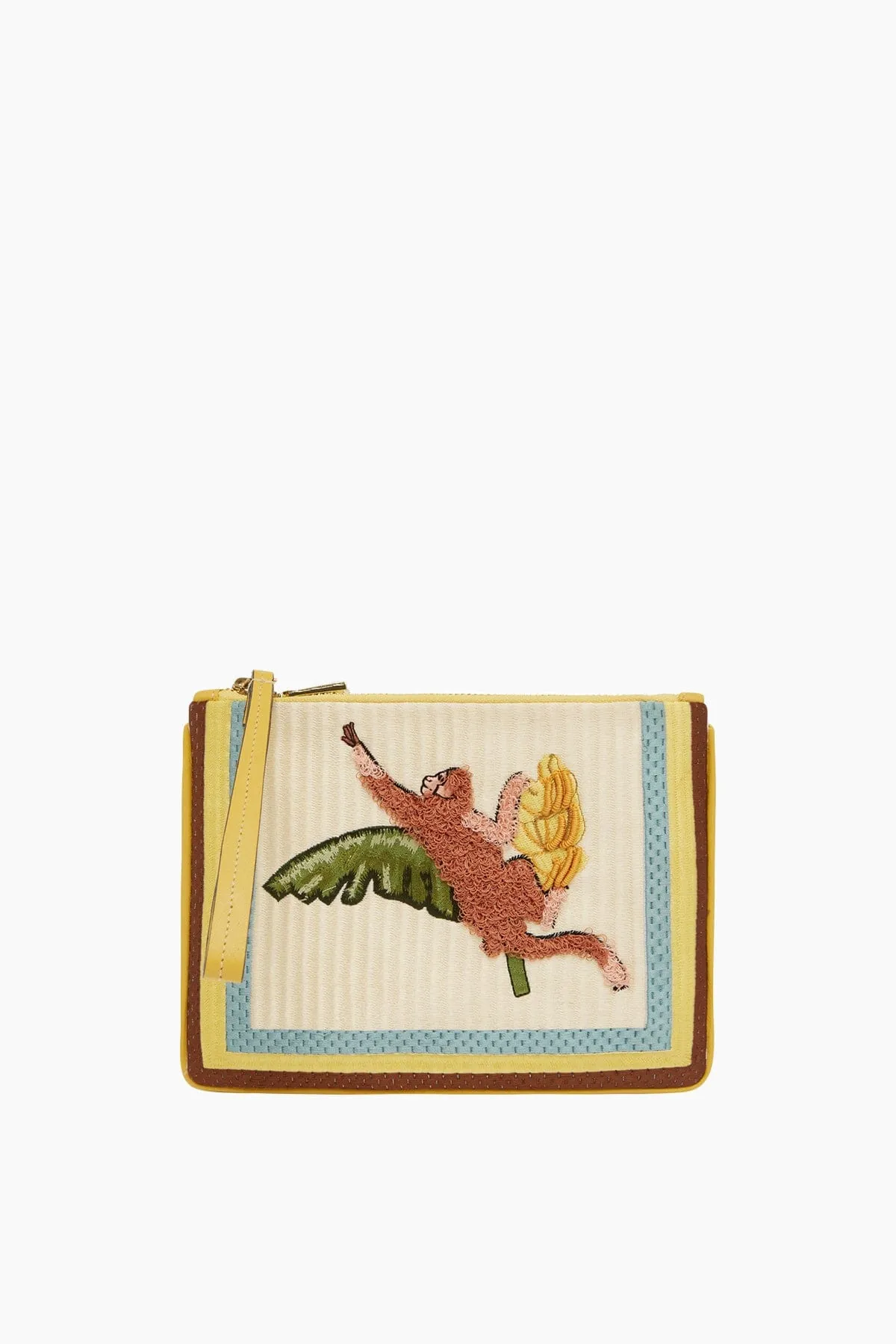 Mokshini Monkey Embroidered Clutch in Multi sold by Hampden Clothing