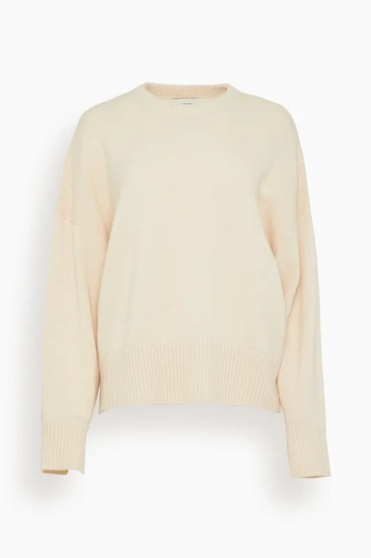 Anton Crewneck Sweater in Light Pink made by Loulou De Saison
