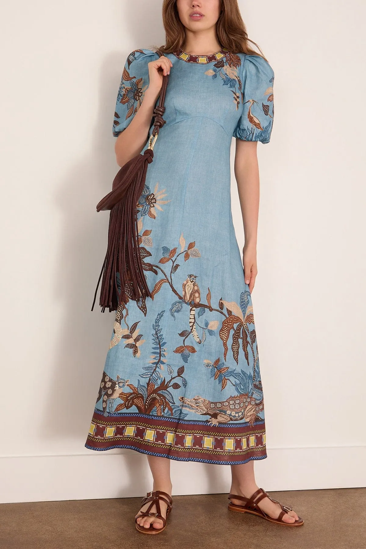 Georgie Midi Dress in Blue sold by Hampden Clothing product image thumbnail 2