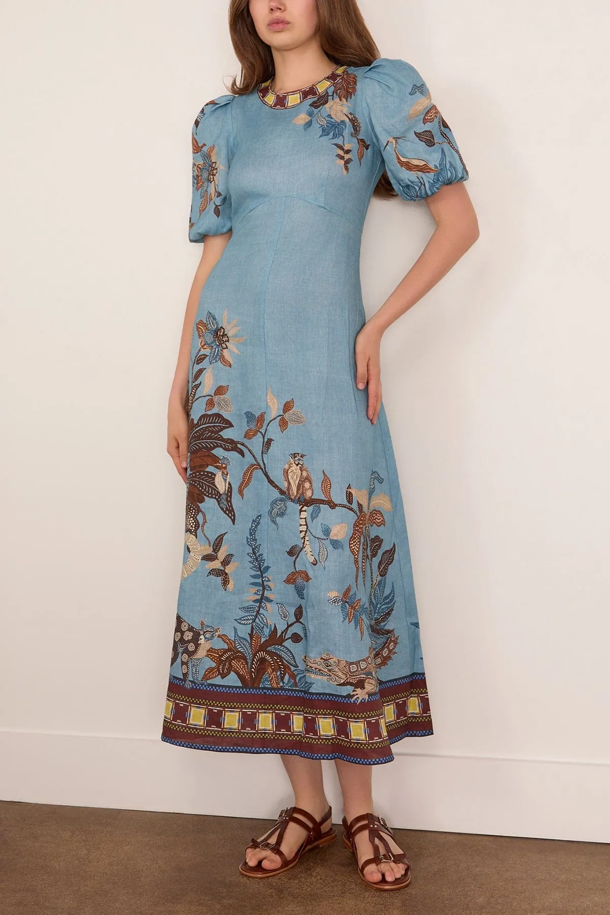 Georgie Midi Dress in Blue sold by Hampden Clothing product image thumbnail 3