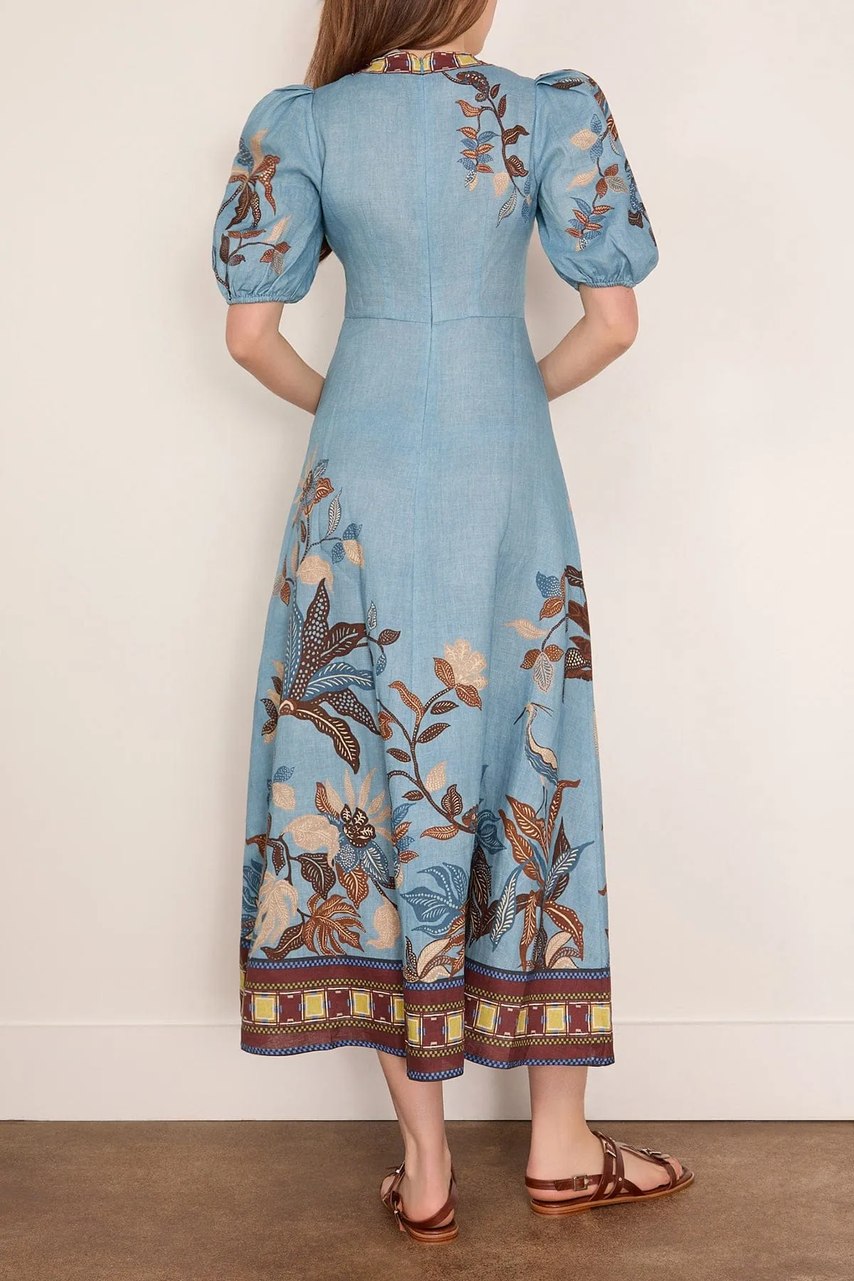 Georgie Midi Dress in Blue sold by Hampden Clothing product image thumbnail 4