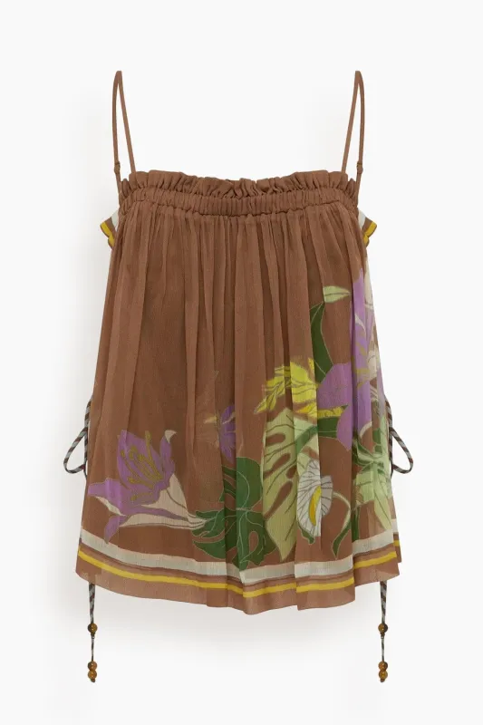 Alfie Ruched Top in Multi made by Alemais