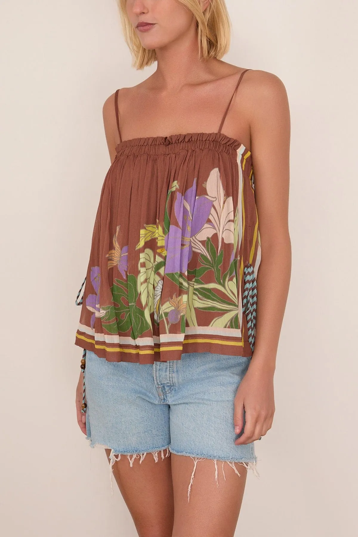 Alfie Ruched Top in Multi sold by Hampden Clothing product image thumbnail 3