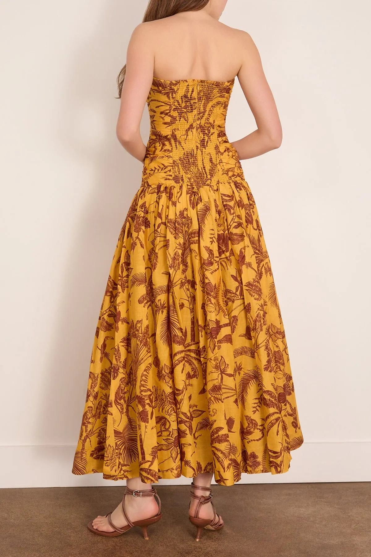Banana Blossom Ruched Gown in Multi sold by Hampden Clothing product image thumbnail 4