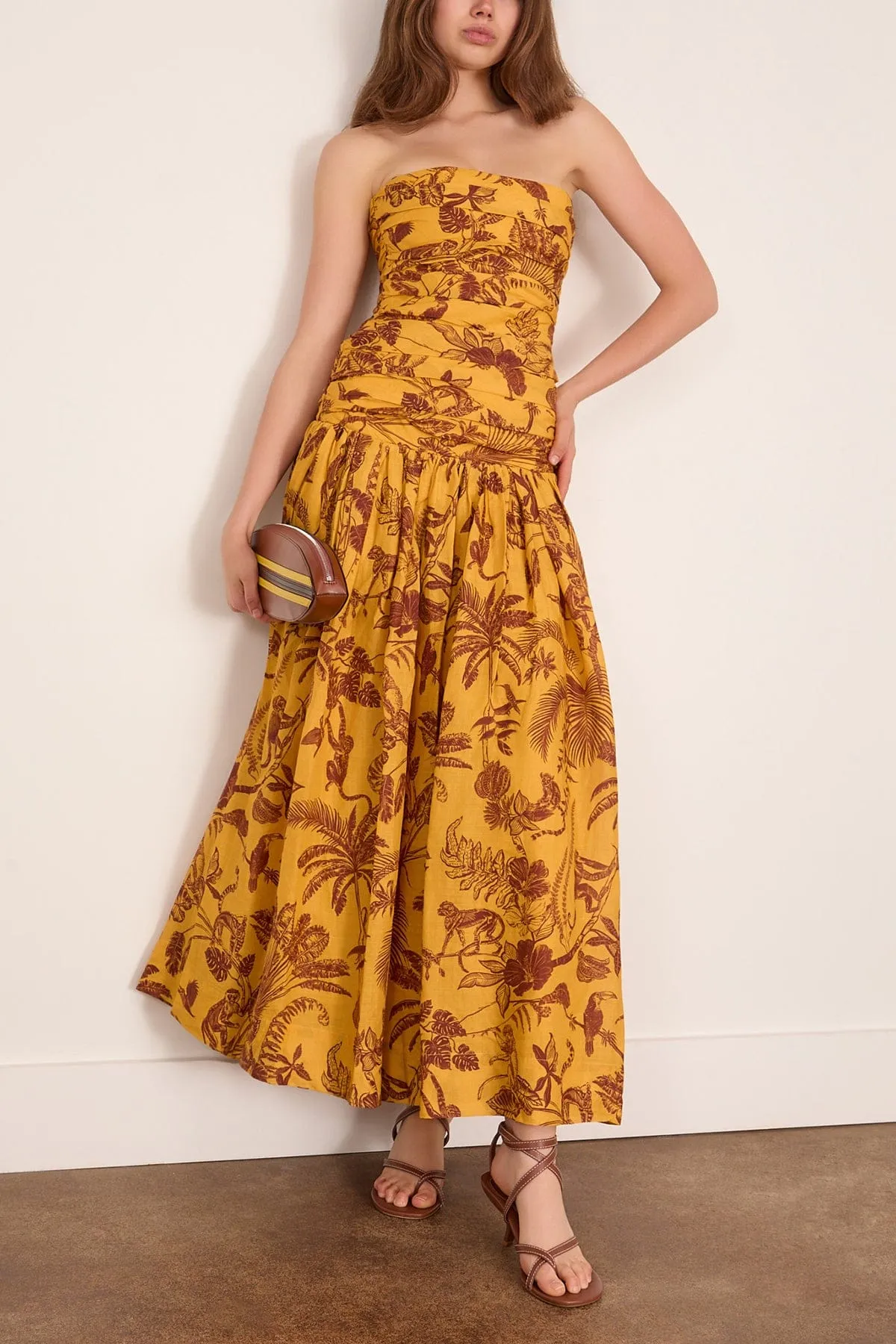 Banana Blossom Ruched Gown in Multi sold by Hampden Clothing product image thumbnail 2