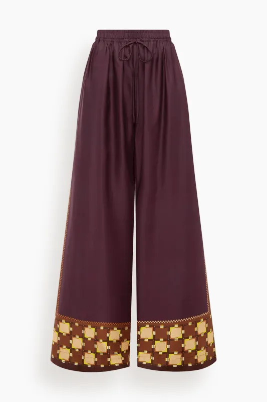 Wilson Silk Pant in Multi sold by Hampden Clothing